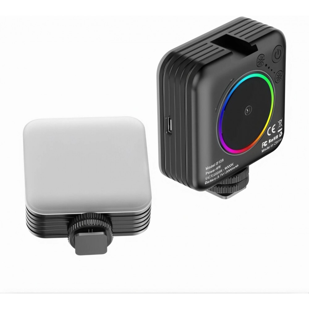D12s Mini RGB LED Video Işığı (2500K-9000K) / 8W, Kamera ve Telefonlar İçin Dolgu Işığı
