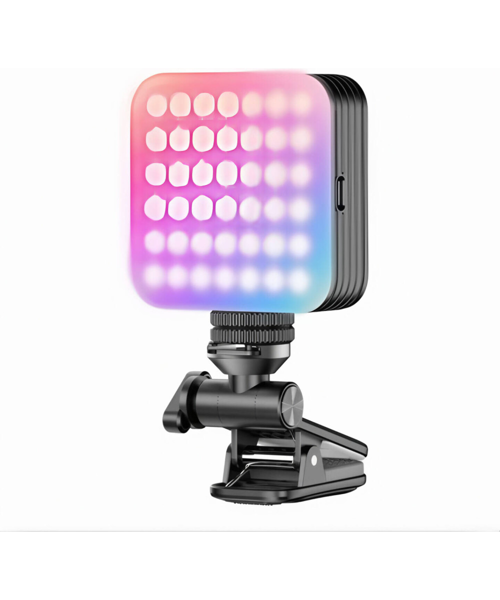 D12s Mini RGB LED Video Işığı (2500K-9000K) / 8W, Kamera ve Telefonlar İçin Dolgu Işığı