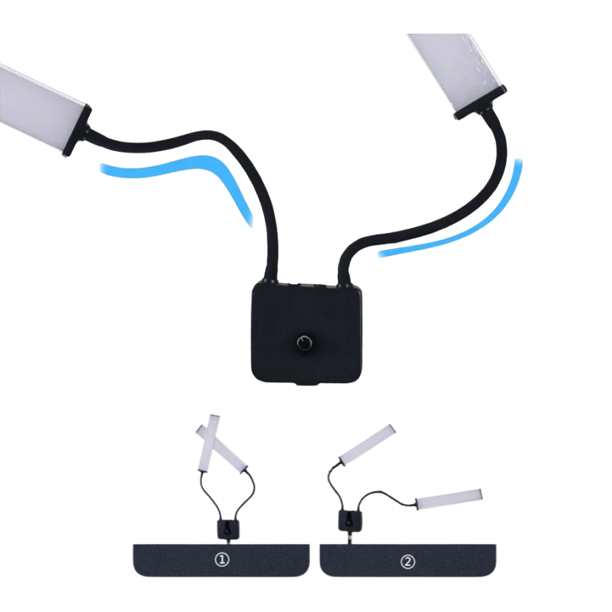 2 Kollu Kalıcı Makyaj ve Dövme Işığı 60 watt