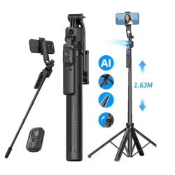 Selfie Çubuğu AI Yapay Zeka Yüz Takipli Bluetooth Kumandalı Ayaklı 1.63 Metre