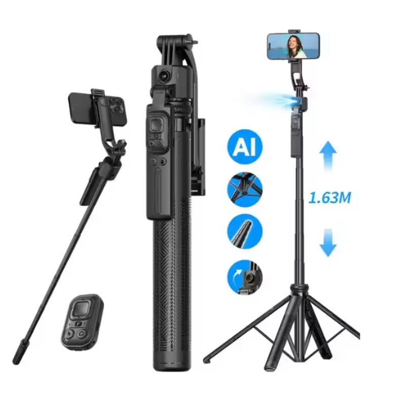 Selfie Çubuğu AI Yapay Zeka Yüz Takipli Bluetooth Kumandalı Ayaklı 1.63 Metre Selfie Çubuğu AI Yapay Zeka Yüz Takipli Bluetooth Kumandalı Ayaklı 1.63 Metre