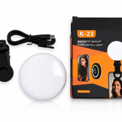 MagSafe Uyumlu Taşınabilir 3 Renkli Mini LED Işık Klipsli Akıllı Telefon Selfie ve Canlı Yayın Dolgu Işığı