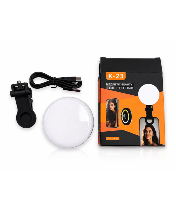 MagSafe Uyumlu Taşınabilir 3 Renkli Mini LED Işık Klipsli Akıllı Telefon Selfie ve Canlı Yayın Dolgu Işığı