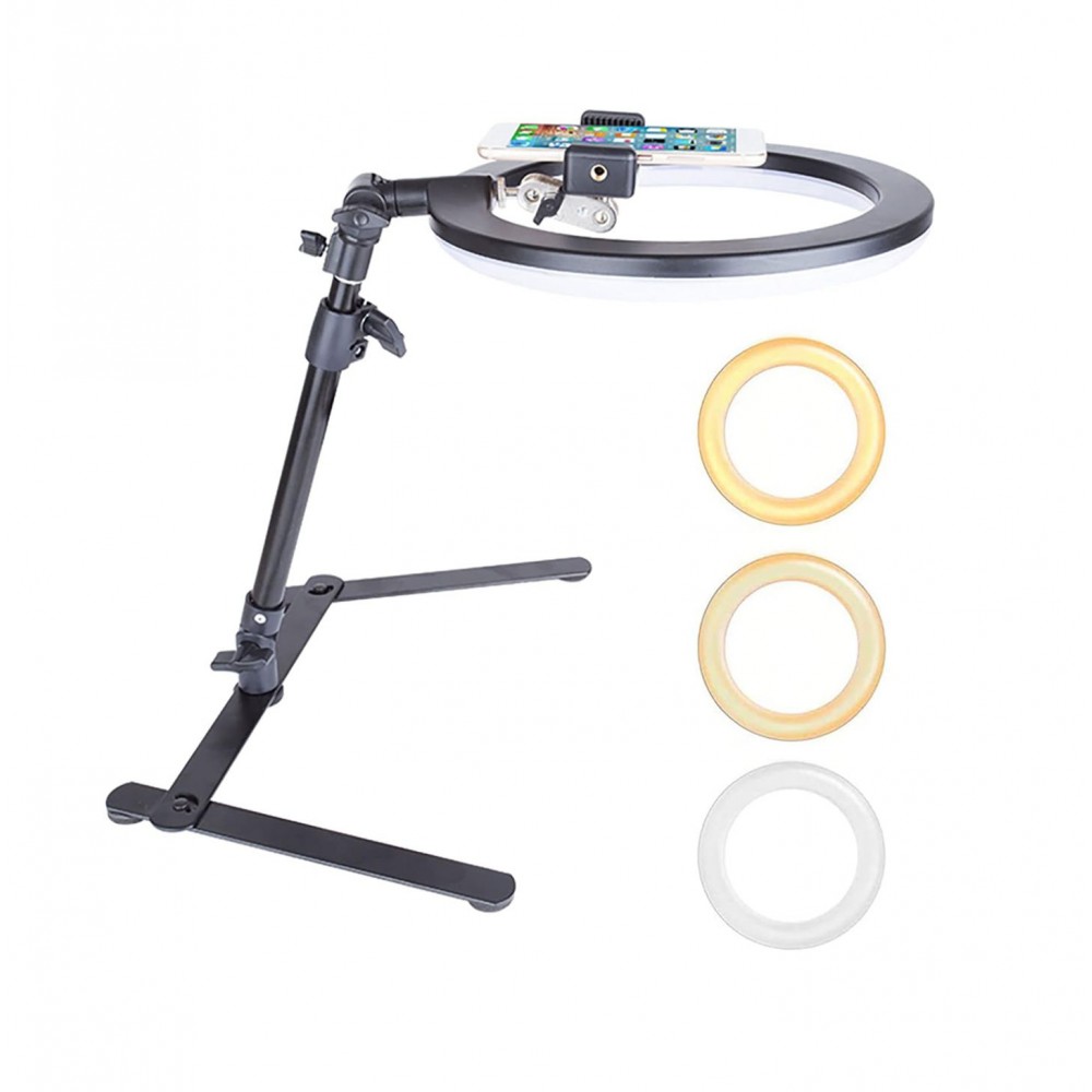 10 inc Masa Üstü Ayaklı Ring Light 9 Watt - Butik Makyaj, Zoom ve Detay İşlem Işığı | Net Görüş
