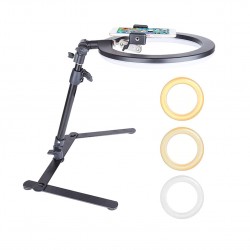 10 inc Masa Üstü Ayaklı Ring Light 9 Watt - Butik Makyaj, Zoom ve Detay İşlem Işığı | Net Görüş
