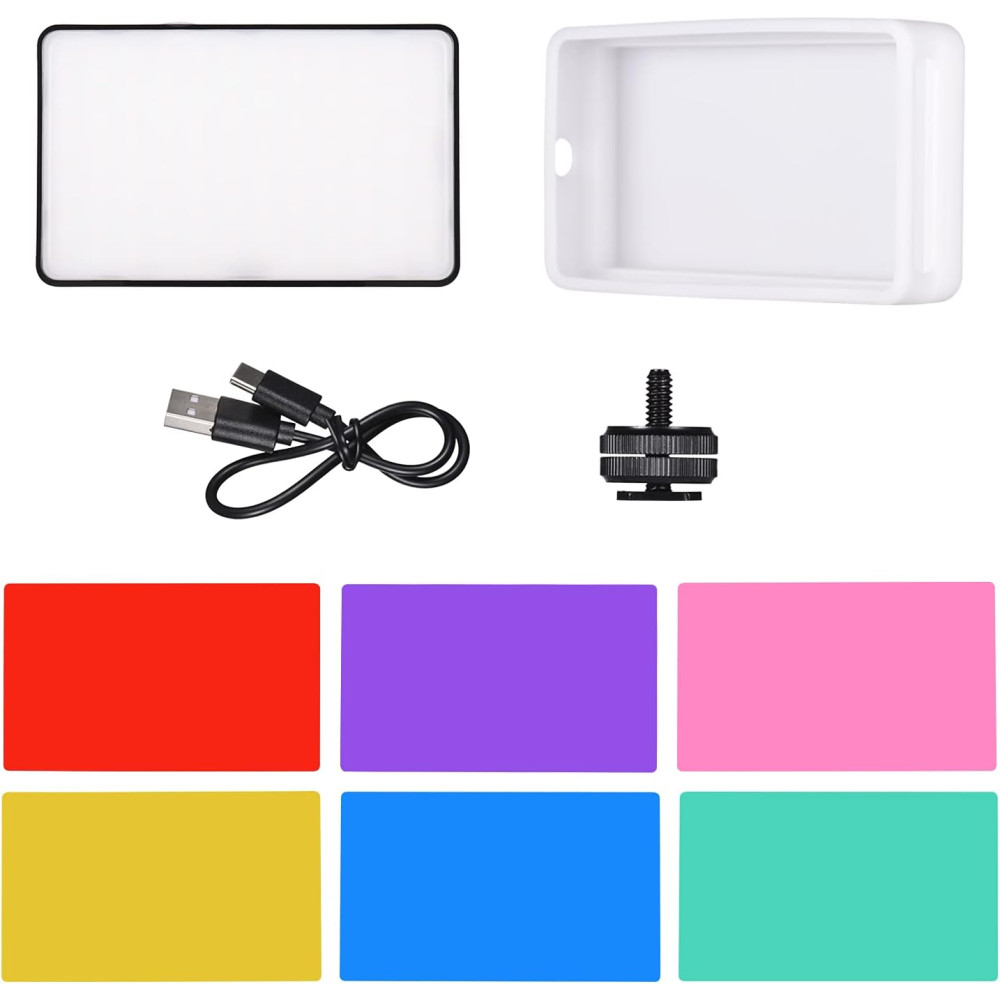 Taşınabilir LED Video Fotoğraf Işığı Şarjlı 3000mAh Kamera Üstü Dolgu Işığı ve Vlogger Canlı Yayın Aydınlatma Paneli Taşınabilir LED Video Fotoğraf Işığı Şarjlı 3000mAh Kamera Üstü Dolgu Işığı ve Vlogger Canlı Yayın Aydınlatma Paneli
