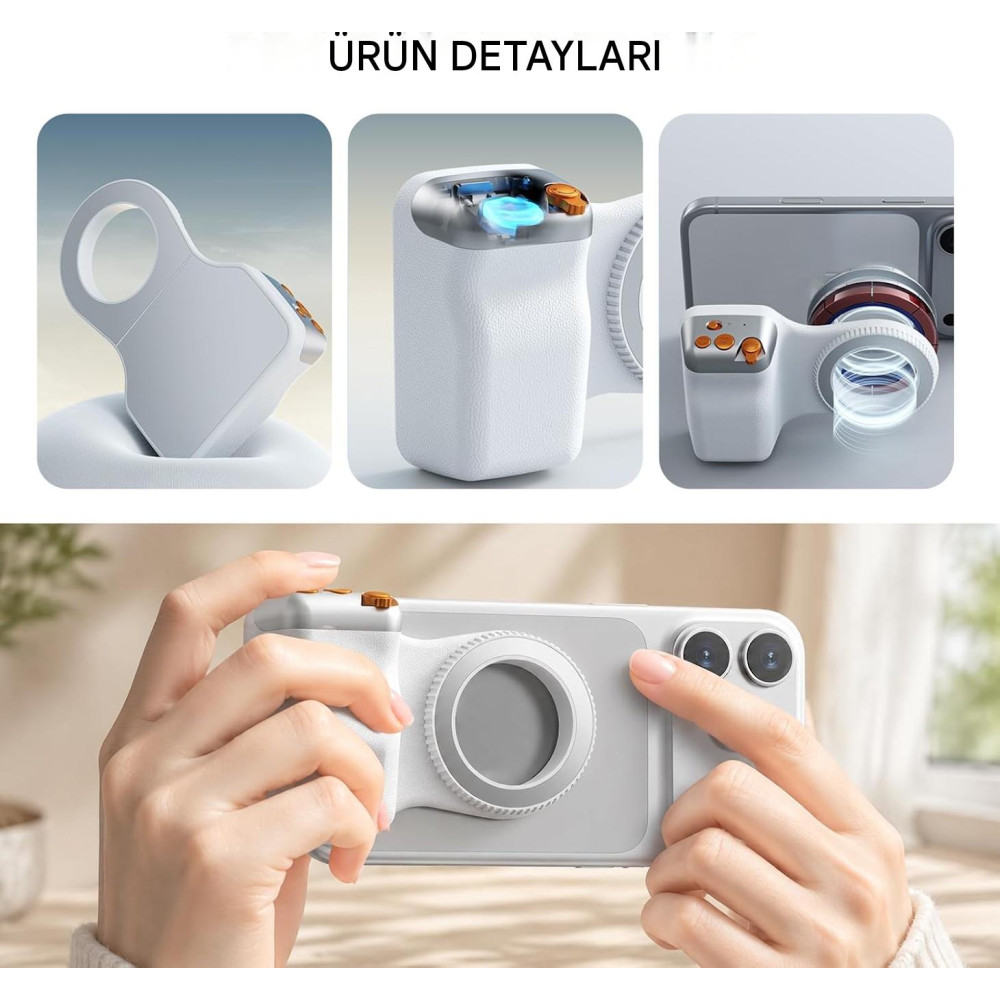Xpro MagSafe Uyumlu Bluetooth Kumandalı Kamera Grip Telefon Tutucu Xpro MagSafe Uyumlu Bluetooth Kumandalı Kamera Grip Telefon Tutucu